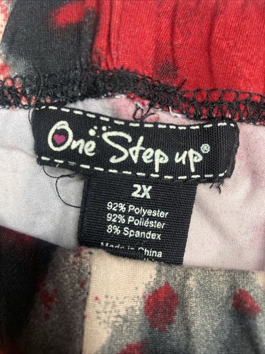 One Step Up Damen Tights Stretch Gym Yoga Hose Large Rot - Bild 3 von 7