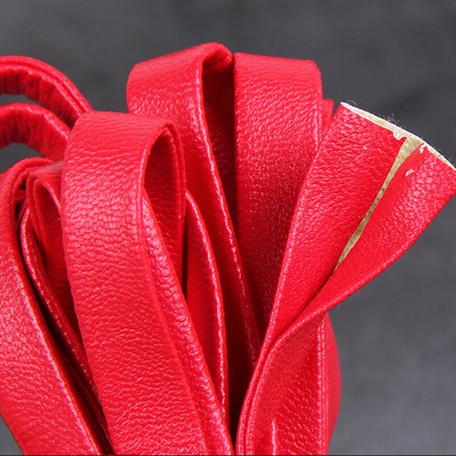 15mm Wide Faux Leather Trim 5M Soft PU Tape Ribbon Flat Folded Tape Strap Craft - Picture 3 of 44