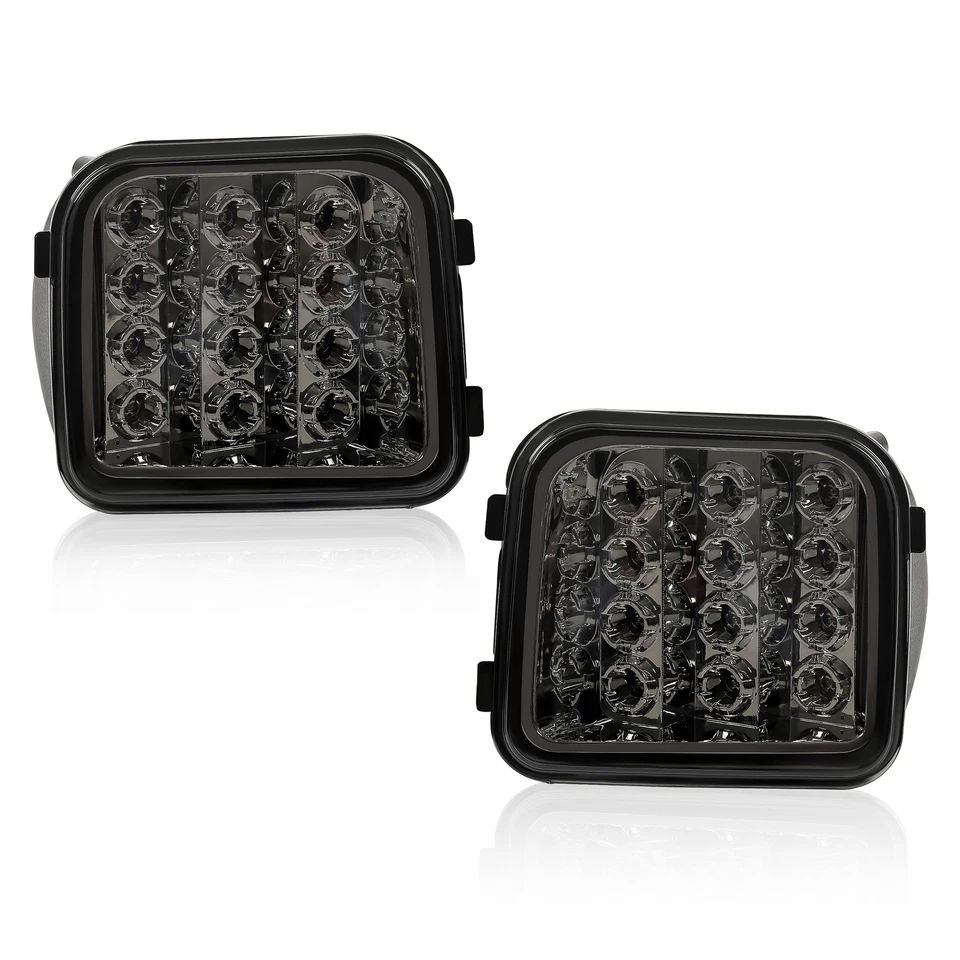 1 par de luces LED de señal de parachoques delantero lámparas lente ahumada para Hummer H3 H3T 06-10 Foto 2 de 4