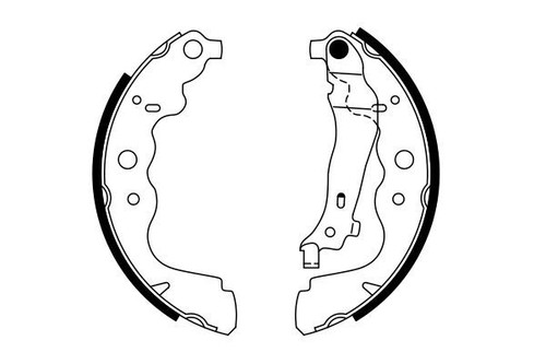 Fits BOSCH 0 986 487 754 Brake shoe set OE REPLACEMENT