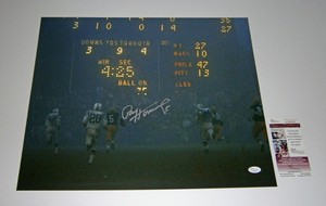 PACKERS-Paul-Hornung-FOG-Bowl-signed-16x20-photo-vs-Colts-JSA-COA-AUTO-Autograph
