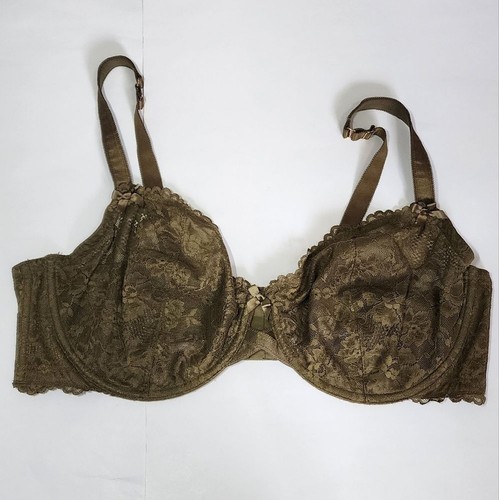 Savage X Fenty Women's Underwired Olive Green Unlined Bra/42DDD