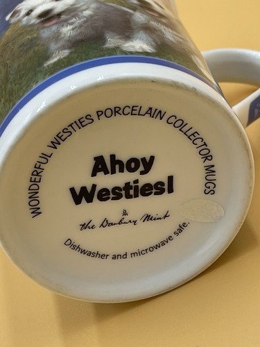 Taza de Coleccionista de Porcelana Danbury Como Nueva Maravillosa Westies Ahoy Westiesl - Imagen 6 de 6