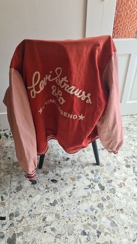 VESTE TEDDY LEVI STRAUSS VINTAGE ROSE ROUGE TAILLE M - vendre JACKET PINK RED SIZE M