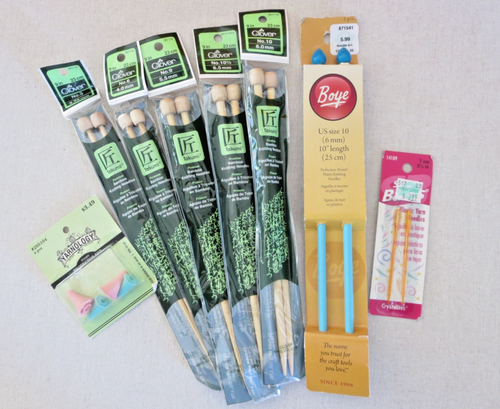Mixed Lot Knitting Needles 6 Pair Clover, Boye, Needle Protector, Yarn Needle - Picture 1 of 6