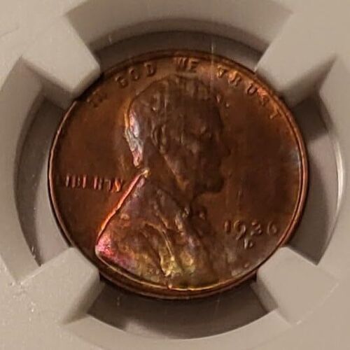 1936 D Lincoln Wheat Cent MS65 RB NGC - Picture 3 of 4
