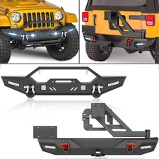 Rear Or Front Bumper With 18W LED Lights For 2007-2017 2018 Jeep Wrangler JK JKU
