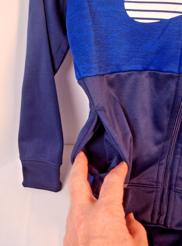 NEW Boy's NIKE Therma-Fit Full Zip Hoodie and Sweatpants 2-pc Set size L/7 Navy - Picture 2 of 9
