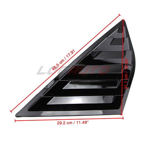 For Ford Focus ST RS MK2/3 Hatchback 12-18 Side Window Quarter Louver Cover #YM - Picture 4 of 9