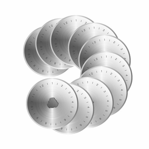 10x 45mm Steel Rotary Cutter Refill Blades Sewing Quilting Tool for Olfa Fiskars - Picture 3 of 7