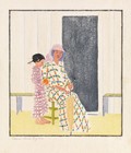 Mary and her Grandmother by Edna Boies Hopkins 1910 – American Woodcut Print