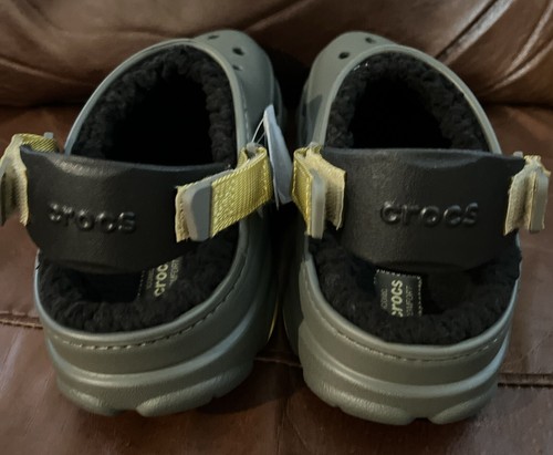 Zueco forrado todo terreno Crocs para hombre talla 8 polvoriento oliva 207936-3j5 nuevo reducido - Imagen 4 de 8