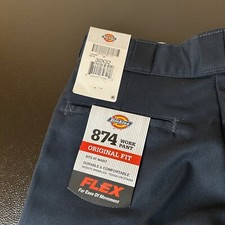 Dickies 874 Original Fit Work Pants Wrinkle Resistant Navy Blue Mens 30x32" NWT