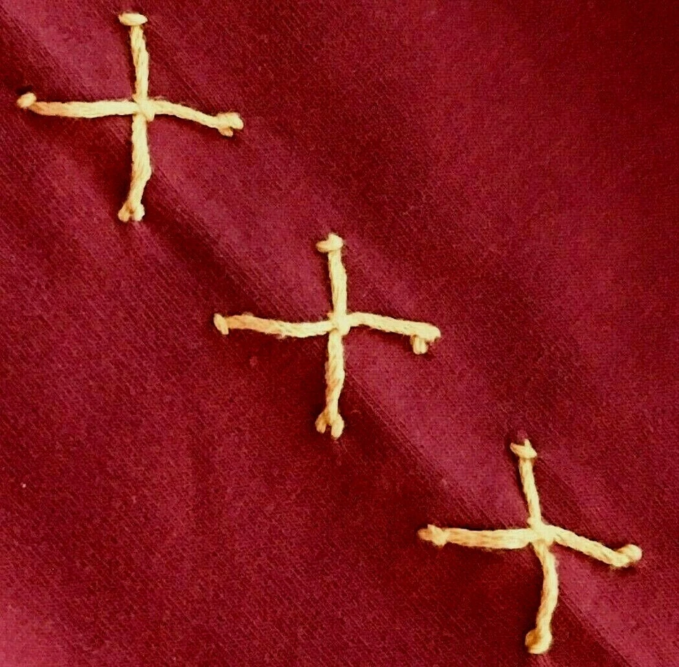 Jak & Peppar by Mustard Pie NWT Girls Szs 6 & 6x Rust Red Leggings w/ Yellow Xs - Image 2 of 2