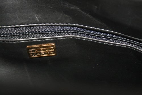 Carla Marchi Black Leather Messenger Bag Computer Satchel - Picture 8 of 8