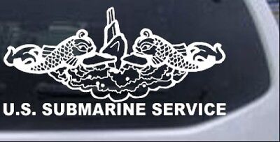 U.S NAVY SUBMARINE SERVICE Car Truck Window Laptop Decal Sticker Silver 8X3.9 U.S NAVY SUBMARINE SERVICE Car Truck Window Laptop Decal Sticker Silver 8X3.9