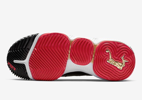 Nike Lebron XVI 16 SB Remix Black White Red Gold 49ers CD2451 101 Shoe Size 12.5 - Picture 15 of 15
