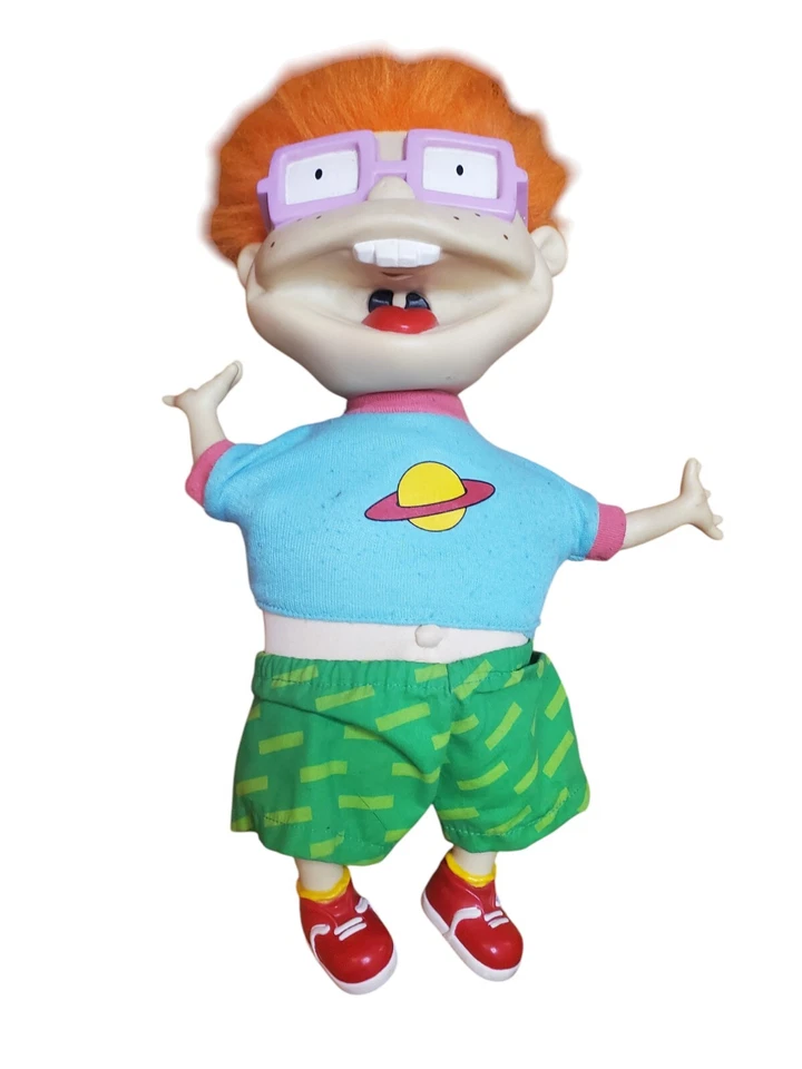 Brinquedo de pelúcia Rugrats Talking Tommy Chuckie Spike 14" 1996 Nickelodeon funcionando 1997 - Imagem 2 de 4