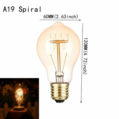 Vintage E27 40W Industrial Edison Bulb Filament Light Warm White Deco Lamp S - Picture 13 of 37