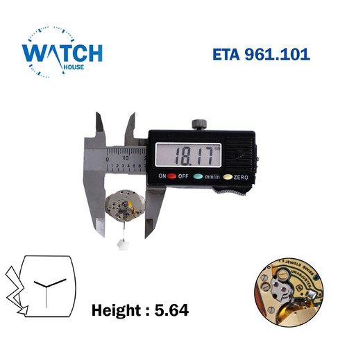Movimiento Reloj ETA 961.101 SUIZO🇨🇭 Hecho Sin Disco - Imagen 3 de 4