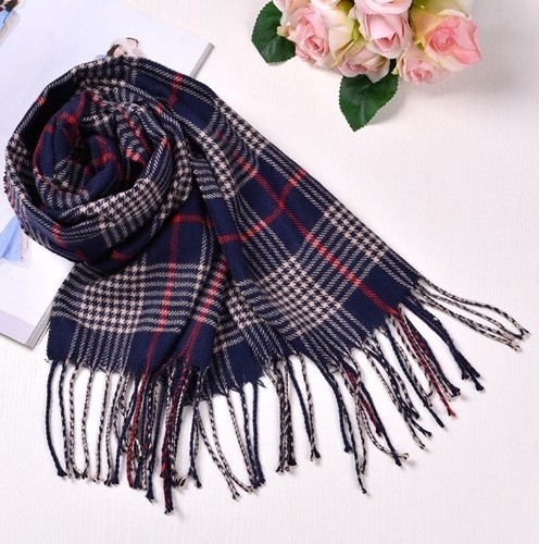 Damen Herren Weihnachten Kariert Schal Tartan Hals Warm Wickel Pashmina Stahl - Bild 8 von 22