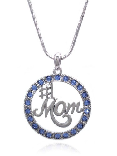 Number One #1 MOM Circle of Love Necklace Birthday Mother's Day Mom Wife Gift - 第 11/11 張圖片