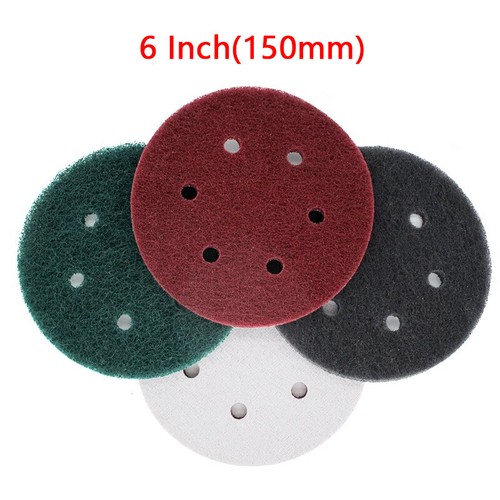 5/6 inch 125/150mm Hook&Loop Scouring Pad Surface Sanding Disc 5/6/9/15/17 Hole - Picture 7 of 18