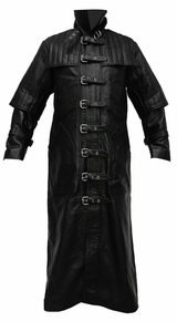 coat duster steampunk trench matrix cowhide mens leather