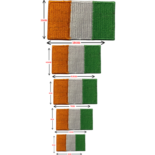 Irlanda País Internacional Diferentes Tamaños Banderas Hierro Sobre Parche Bordado - Imagen 10 de 12