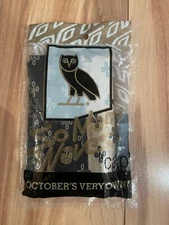 OVO x So Many Waves Durag Hat Cap Monogram Black Gold Pom Pom Neon Yellow Brown