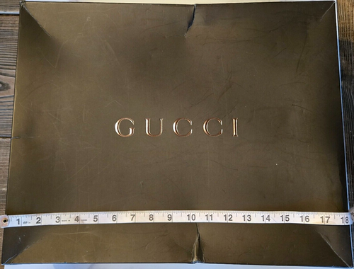 Gucci Black Empty Gift Box Storage Shoes Large 18"x14.5"x5" Authentic Designer - Picture 9 of 11