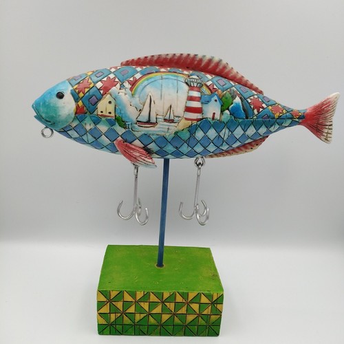 Jim Shore 'Fishing For Rainbows' 2005 fish whimsical figurine ornament