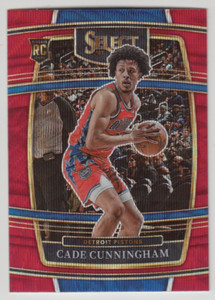 2021-22 Panini Select Cade Cunningham Concourse Asia Red Wave Prizm Rookie RC