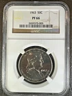 1963 FRANKLIN Half Dollar * NGC PF66 * UNCIRCULATED PROOF * Brown Label "TONED"