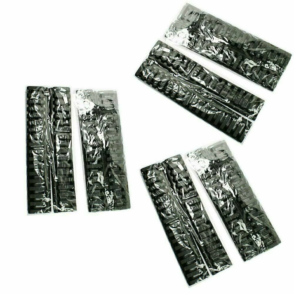 Cubierta de riel de escalera de rifle resistente al calor 24 piezas 7" cubierta de riel Picatinny - negra Foto 3 de 3