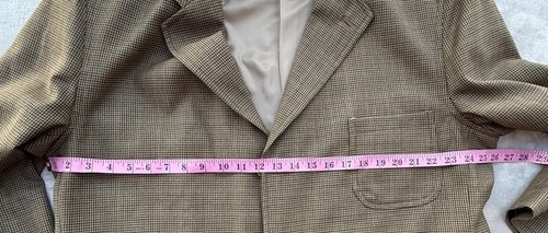 T. Harris London Men’s Brown Houndstooth Sports coat Sz XL 100% Worsted Wool - Picture 16 of 23