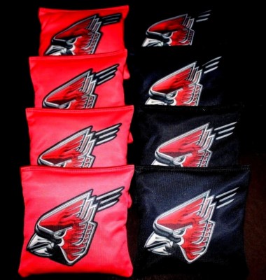 FALCONS Red & Black CUSTOM 8 ACA Regulation Cornhole Bean Bags B292