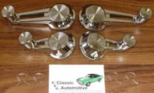 1960-64 Impala Bel Air Nova Chevelle Window Crank Handle Vent 8pc Chrome + Clip