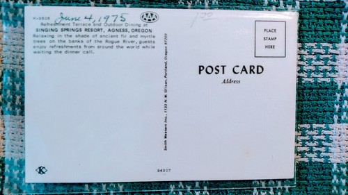 VINTAGE POSTKARTE SINGEN SPRINGS RESORT AGNESS OREGON - Bild 8 von 12