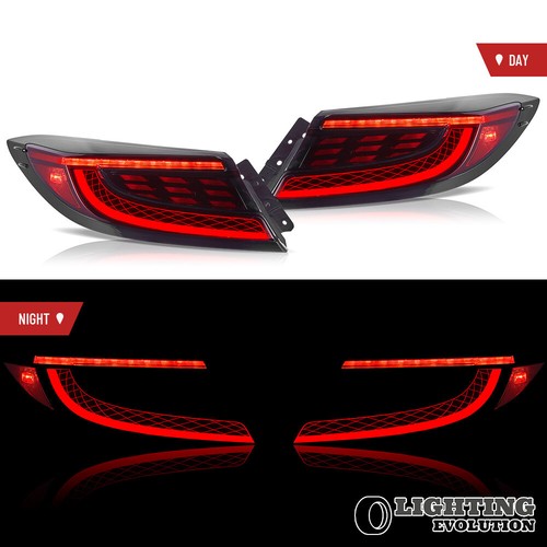 VLAND LED Tail Lights For 22-23 Toyota GR86&Subaru BRZ Red Lens Rear Brake Lamps - Imagen 3 de 16