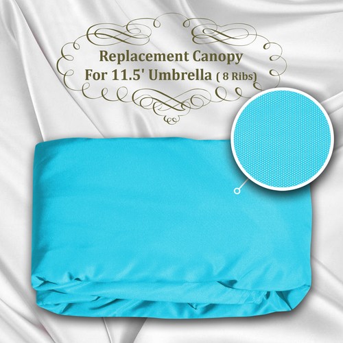 Replacement Canopy for 11.5ft Patio Umbrella 8 Rib Patio Outdoor Sunshade Cover - Picture 74 of 101