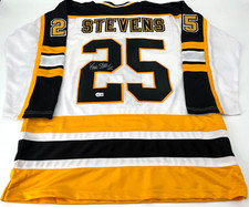 KEVIN STEVENS BOSTON BRUINS SIGNED STITCHED CUSTOM JERSEY BAS COA