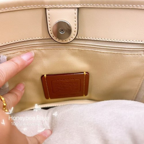 Bolso Coach City Bucket nuevo con etiquetas en lona exclusiva CT800 ROSA POLVO - Imagen 24 de 30