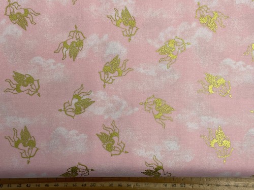 Lewis & Irene All We Need is Love Cotton Fabric by 1/4 M* Heart Valentine Gold - Picture 5 of 13
