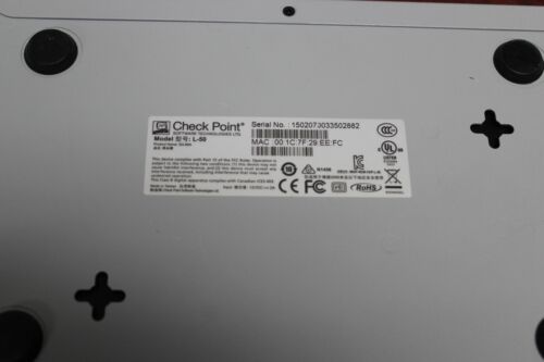 Check Point L-50 8-Port Gigabit Firewall Appliance no power Adapter. - Picture 3 of 3