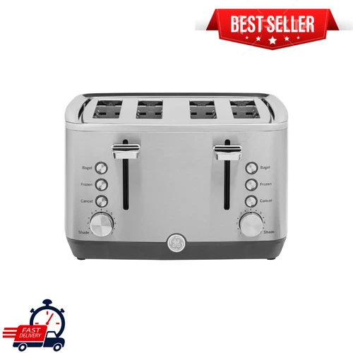 GE - 4-Slice Toaster, 1500 Watts, G9TMA4SSPSS - Stainless Steel