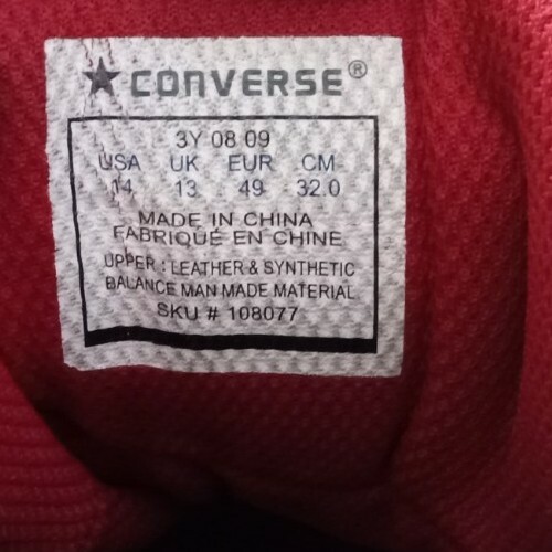 Rare Converse EB1 Elton Brand Mid - Black/Red/White 108077 Size 14 - Picture 12 of 12