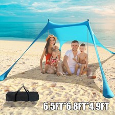 Beach Tents Portable Sun Shade Canopy UPF 50 Outdoor Sun Shelter with Sandbag