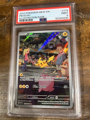 POKEMON 2023 Mew En 151 Illustration Rare PIKACHU #173 PSA 9 Mint RARE