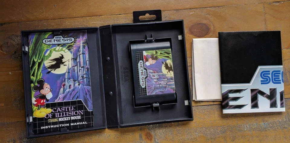 COMPLETE ✹ Mickey Mouse CASTLE OF ILLUSION ✹ Sega Genesis Game ✹ W/ Poster - Image 2 of 4